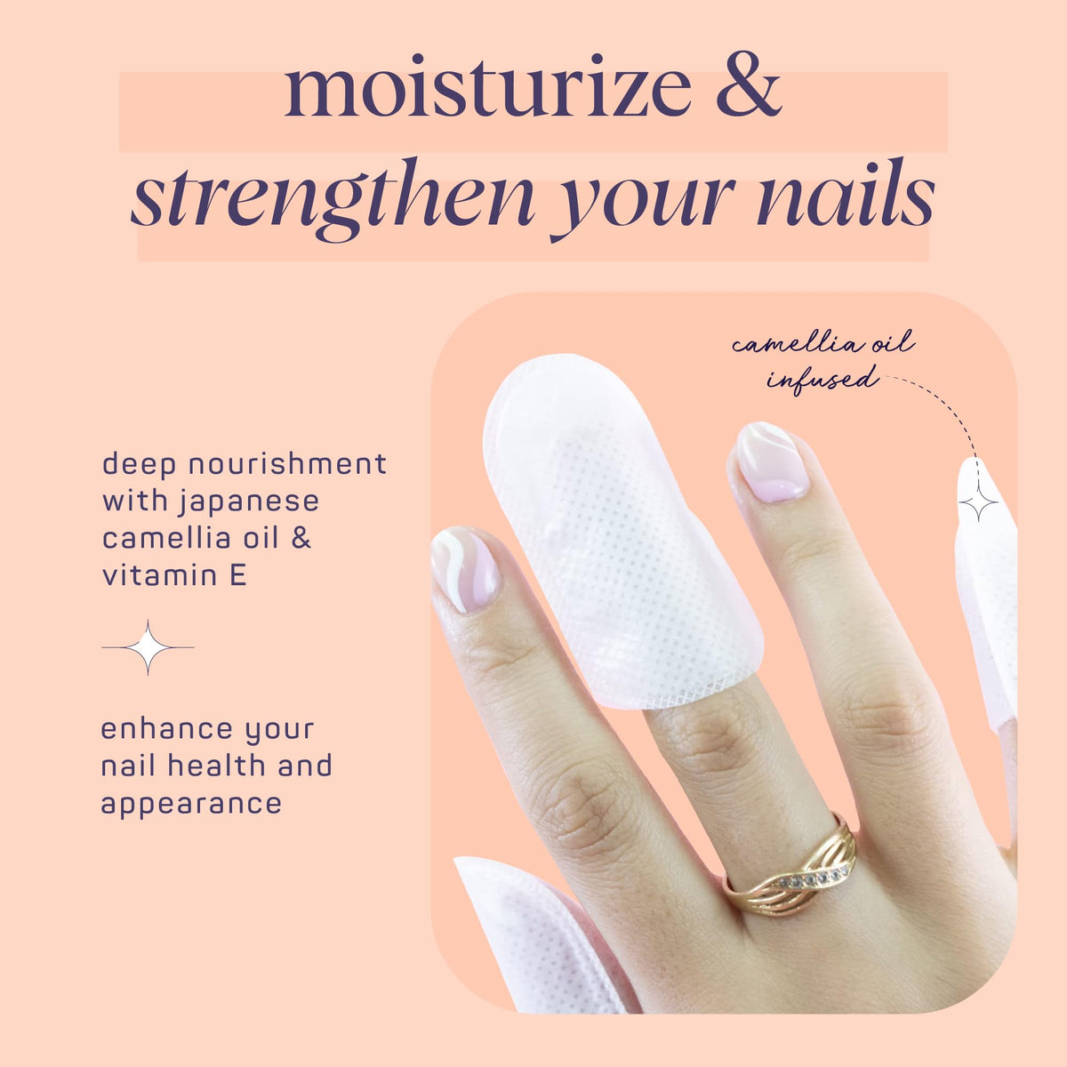 SpaLife wrap applied to a fingernail demonstrating easy targeted treatment