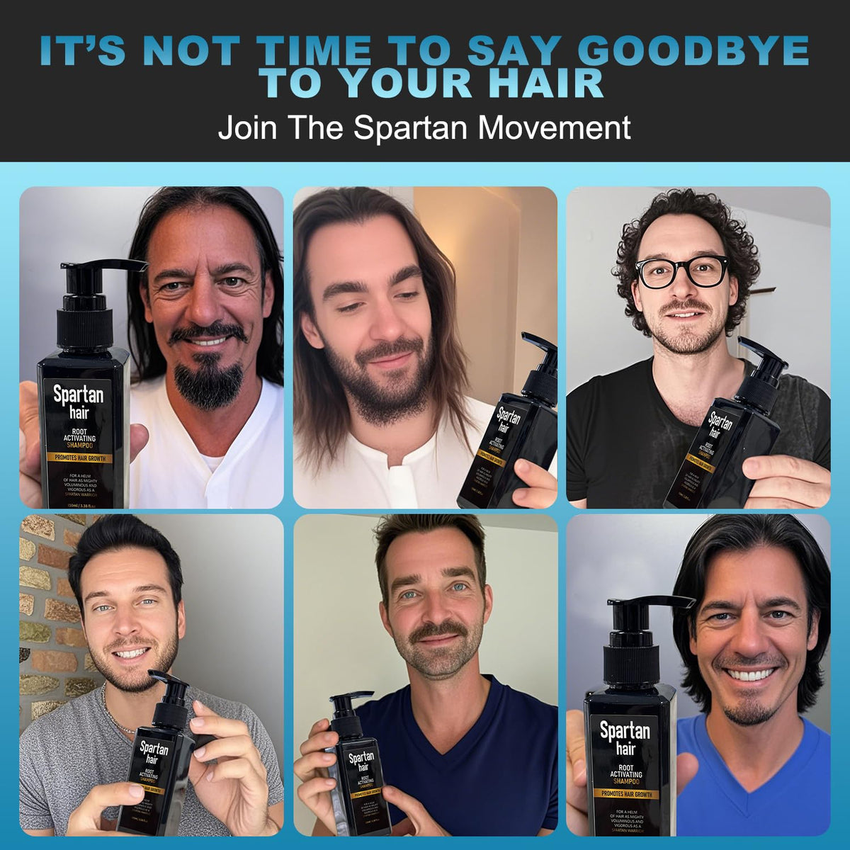 SPARTAN HAIR label closeup showing formula claims and ingredient focus