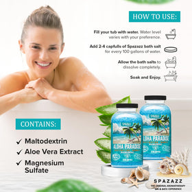 Spazazz ingredients list photo emphasizing mineral-based formulation