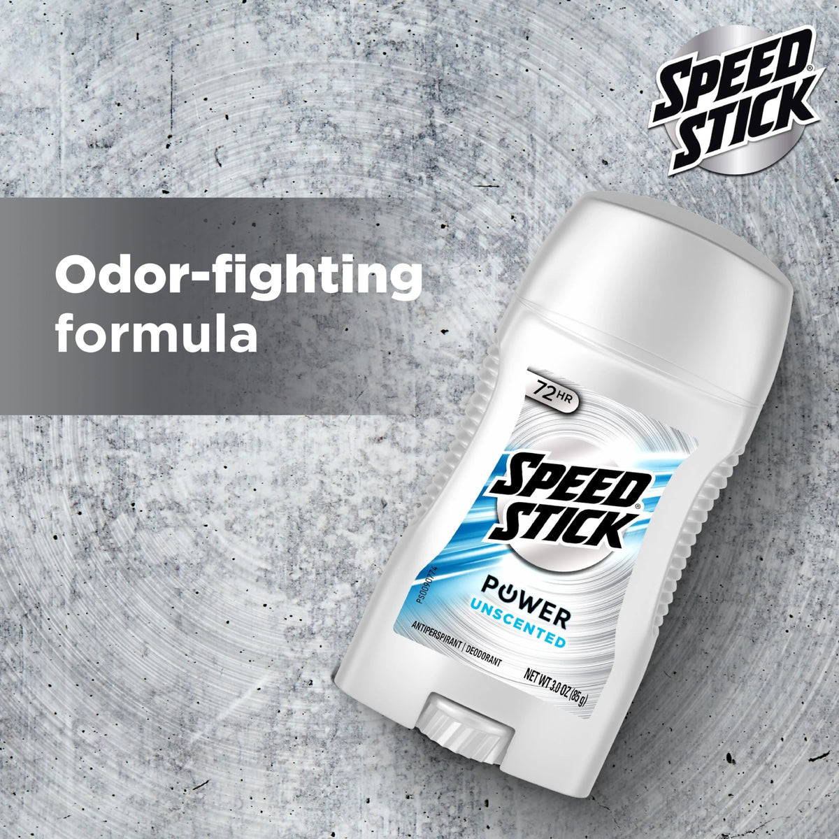 All four Speed Stick unscented sticks displayed as backup supply