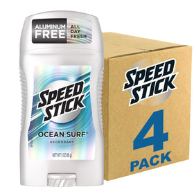 Speed Stick Ocean Surf front packaging showing 4 pack and scent benefit
