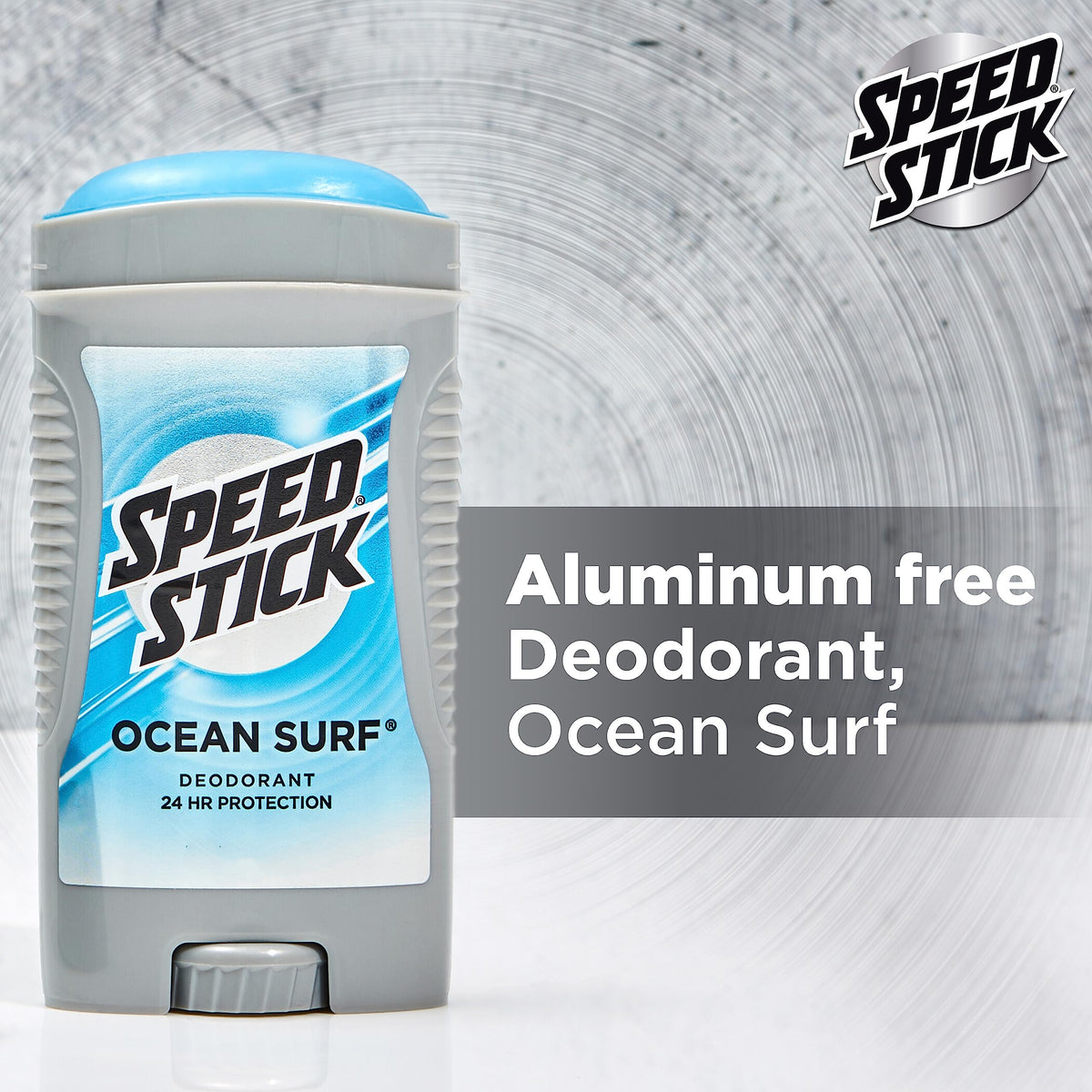 Speed Stick Ocean Surf open stick detail showing smooth solid texture benefit