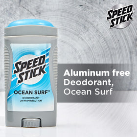 Speed Stick Ocean Surf open stick detail showing smooth solid texture benefit