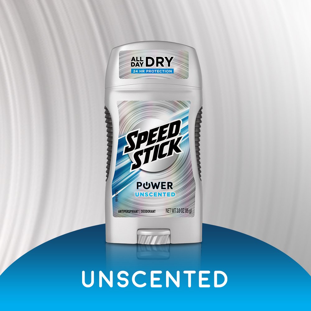 Close-up of Speed Stick stick texture highlighting even, non-clumping coverage