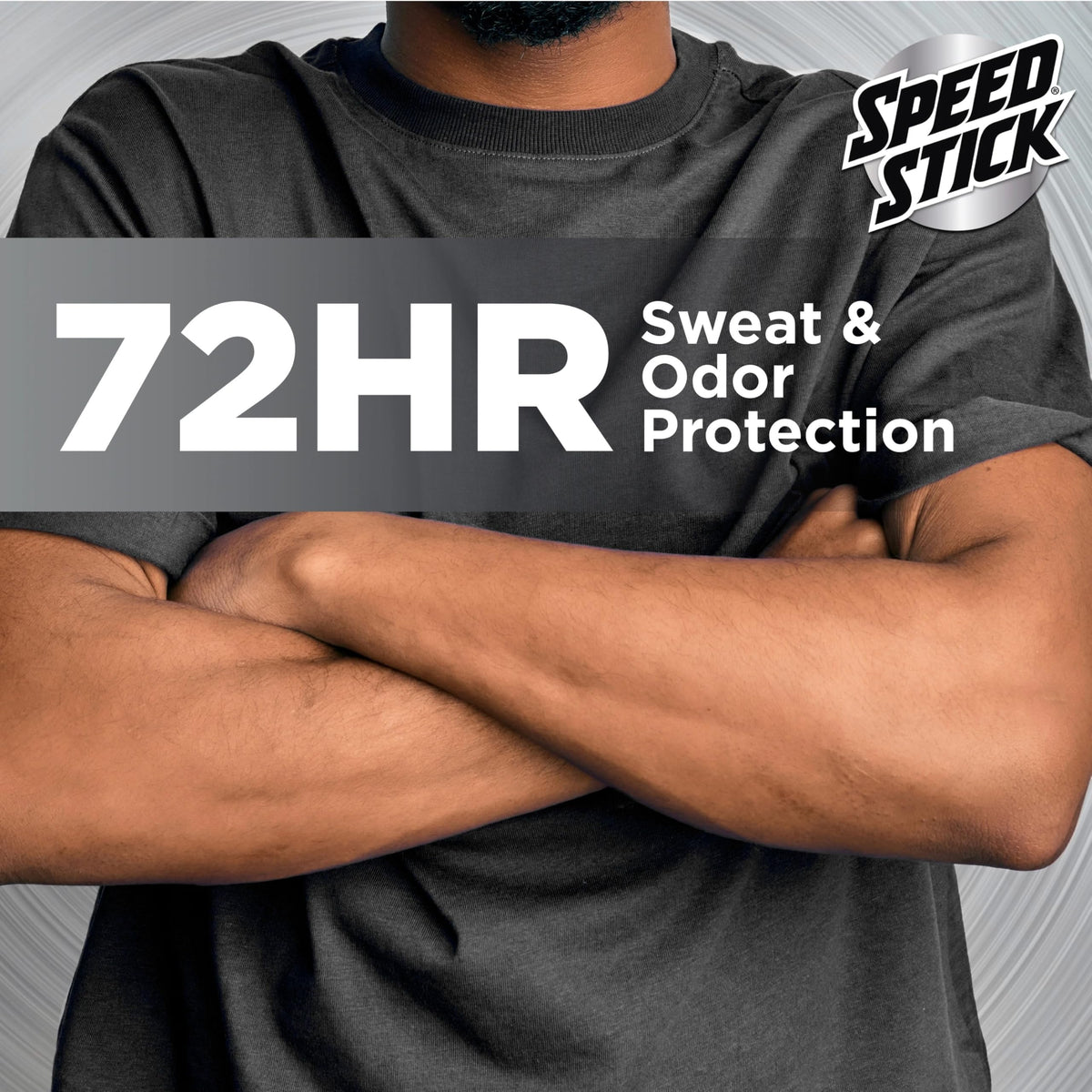 Speed Stick stick top view showing solid unscented formula reliability