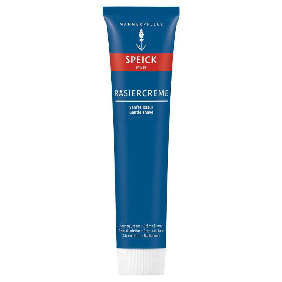 WALTER RAU Speick shave cream tube front view showing label and size benefit