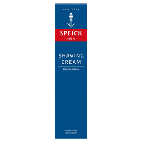 WALTER RAU Speick shave cream close-up texture showing creamy lather consistency