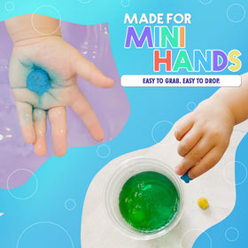 SplashEZ kids dropping tablets in tub showing supervised playful learning