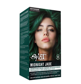 Splat front packaging showing Midnight Jade kit and bold color