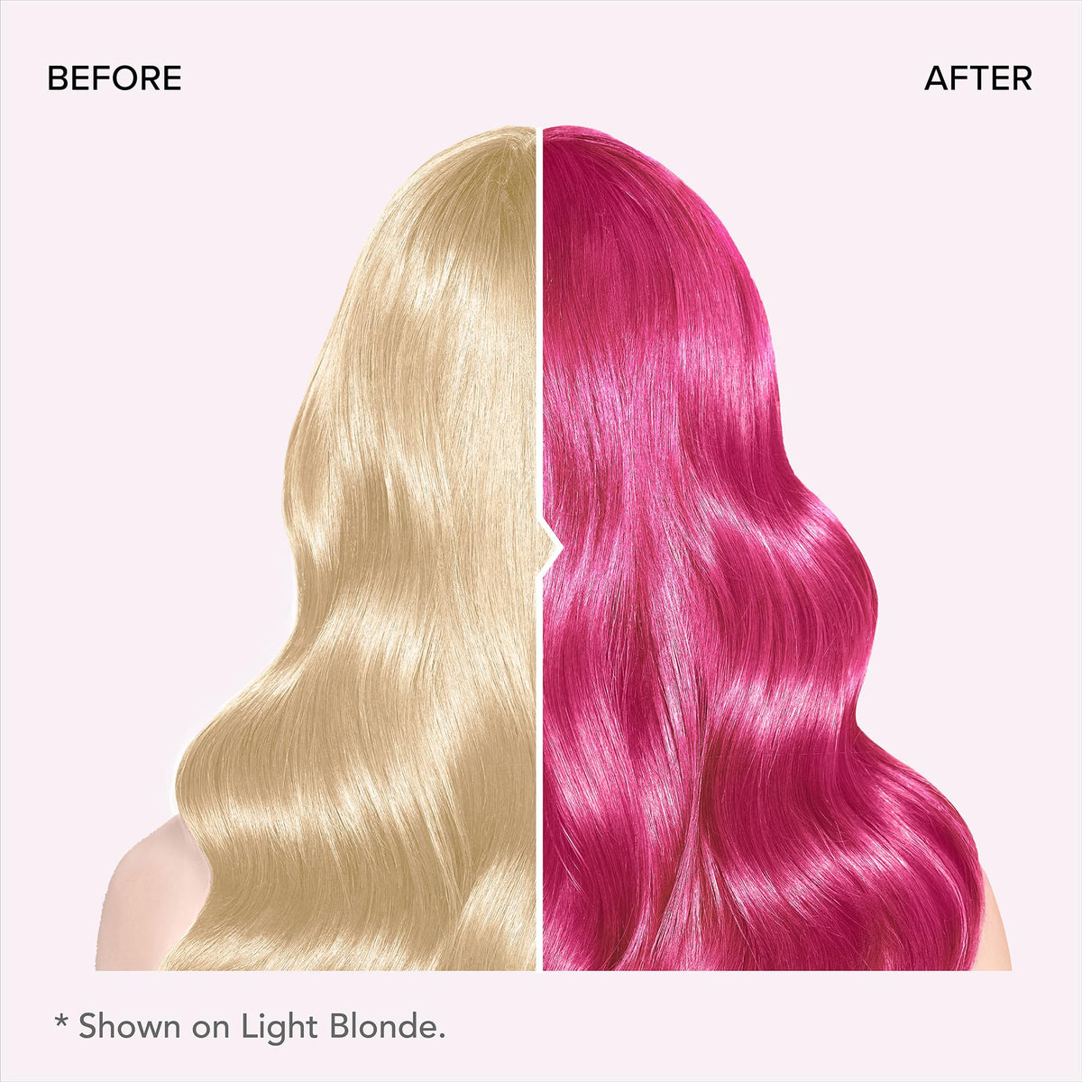 Splat before and after swatch highlighting visible color transformation benefits