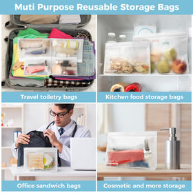 SPLF bag holding snacks showing reusable alternative to disposable bags