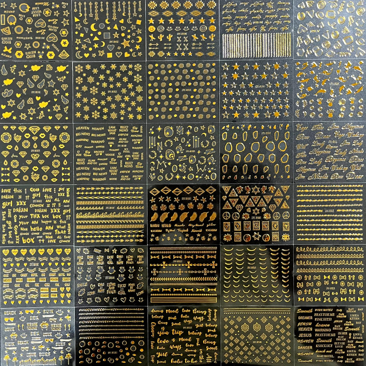 SPLOCUDU spread of all 30 sheets displaying variety for creative use