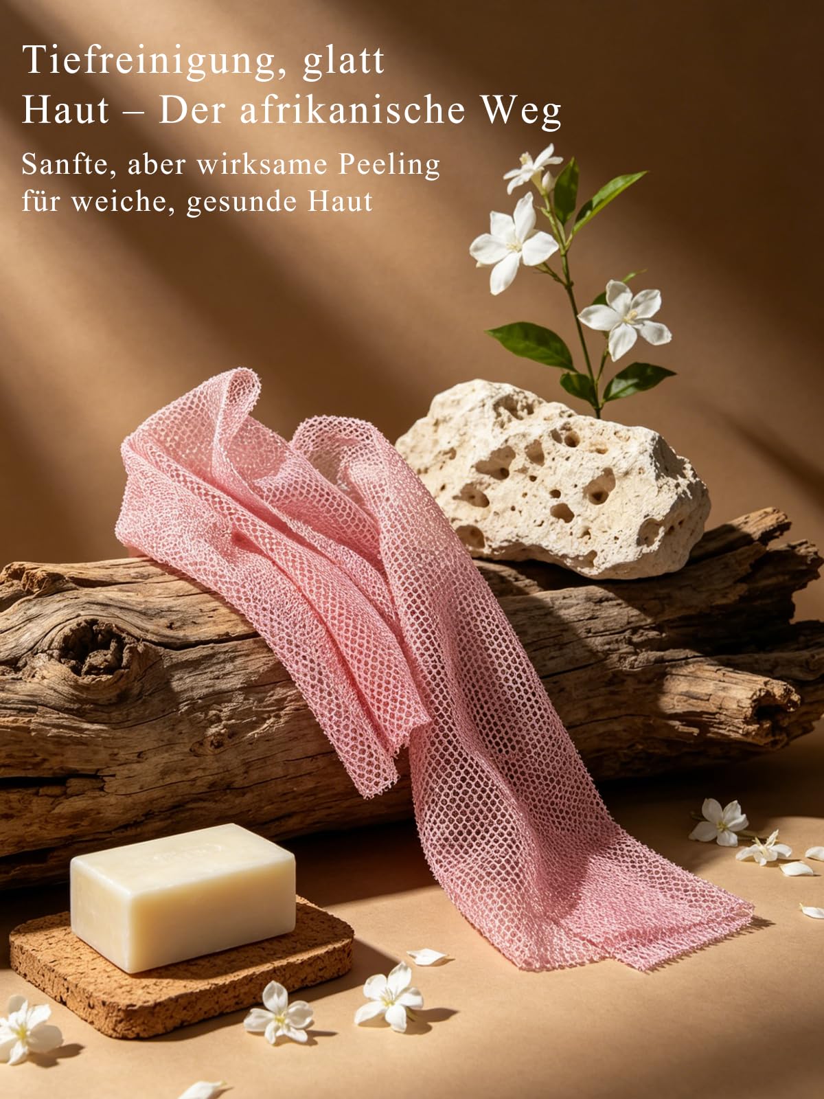 SPMKTBOZAI in-shower use showing easy back scrubbing convenience