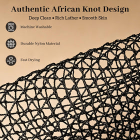 SPMKTBOZAI close-up of real African knots highlighting exfoliation effectiveness