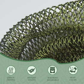 SPMKTBOZAI close-up of knotted net texture for effective exfoliation