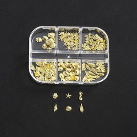 SPNBCQ top view of mixed gold and silver charms offering variety for designs benefit