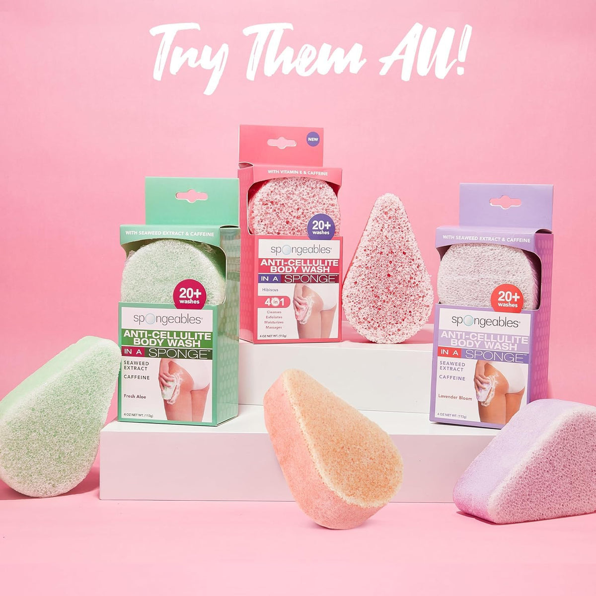 Spongeables pack label and ingredients highlighting clean formulation