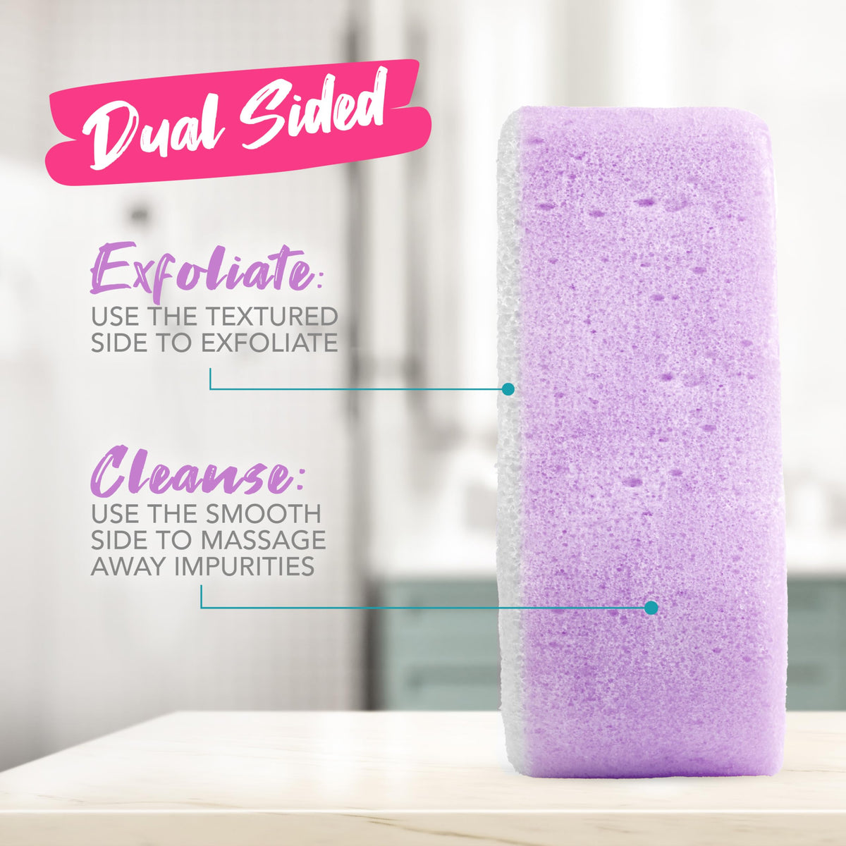 Spongeables size hand scale showing compact sponge for travel convenience