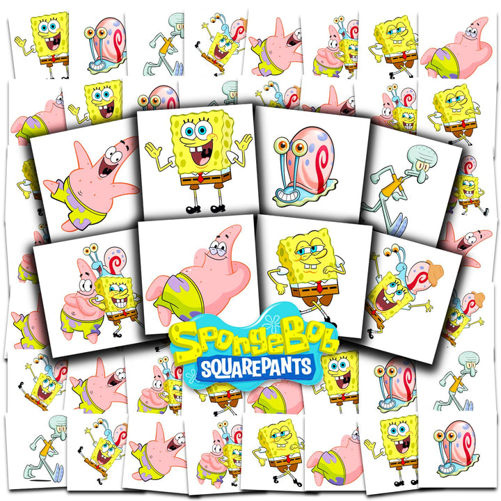 SPONGEBOB SQUAREPANTS front packaging showing 70+ tattoos and brand appeal