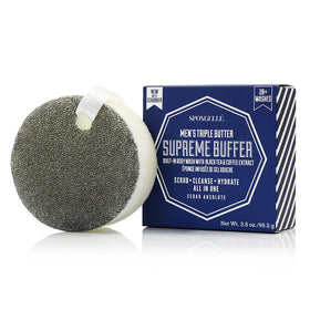 SPONGELLÉ front packaging showing cedar absolute buffer and benefits