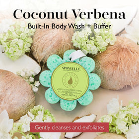 SPONGELLÉ lathering close-up producing creamy foam for efficient cleansing benefit