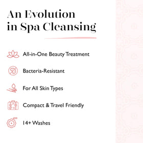 SPONGELLÉ lathering foam on sponge highlighting creamy wash production and cleansing