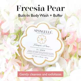 SPONGELLÉ close-up of sponge fibers and texture for gentle exfoliation benefit