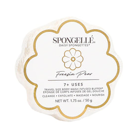 SPONGELLÉ front packaging showing spongette and fragrance imagery benefits easy travel