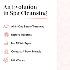 SPONGELLÉ buffer producing rich foam to demonstrate cleansing and lather