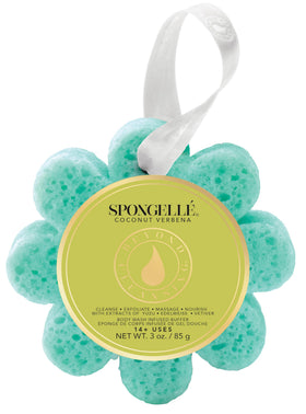SPONGELLÉ front packaging showing coconut verbena scent and built-in body wash benefit