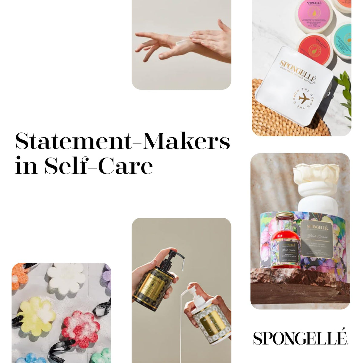 SPONGELLÉ elegantly gift-wrapped to show presentable packaging and gifting convenience benefit