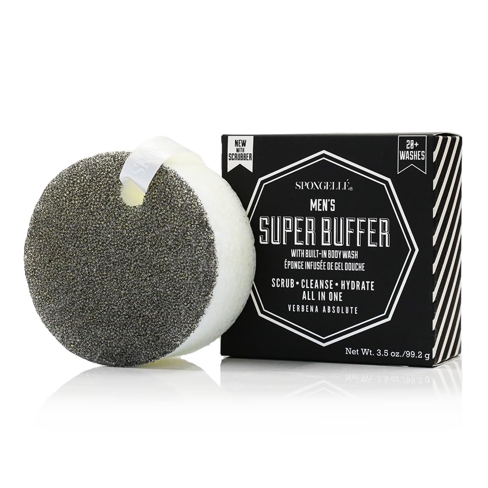 SPONGELLÉ front packaging showing product and verbena scent, emphasizes convenience