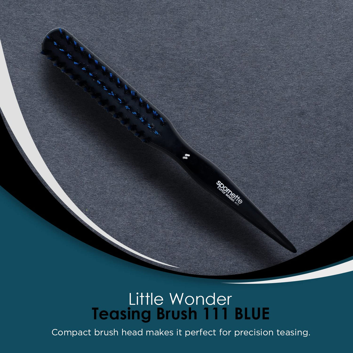 SPORNETTE boar and tourmaline nylon bristle close-up adds shine and reduces static