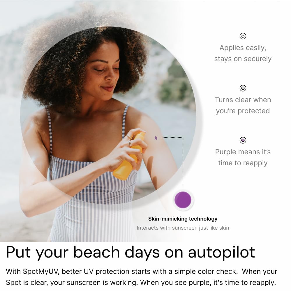 SPOTMYUV sticker turned clear in sunlight on skin, confirms adequate sunscreen protection