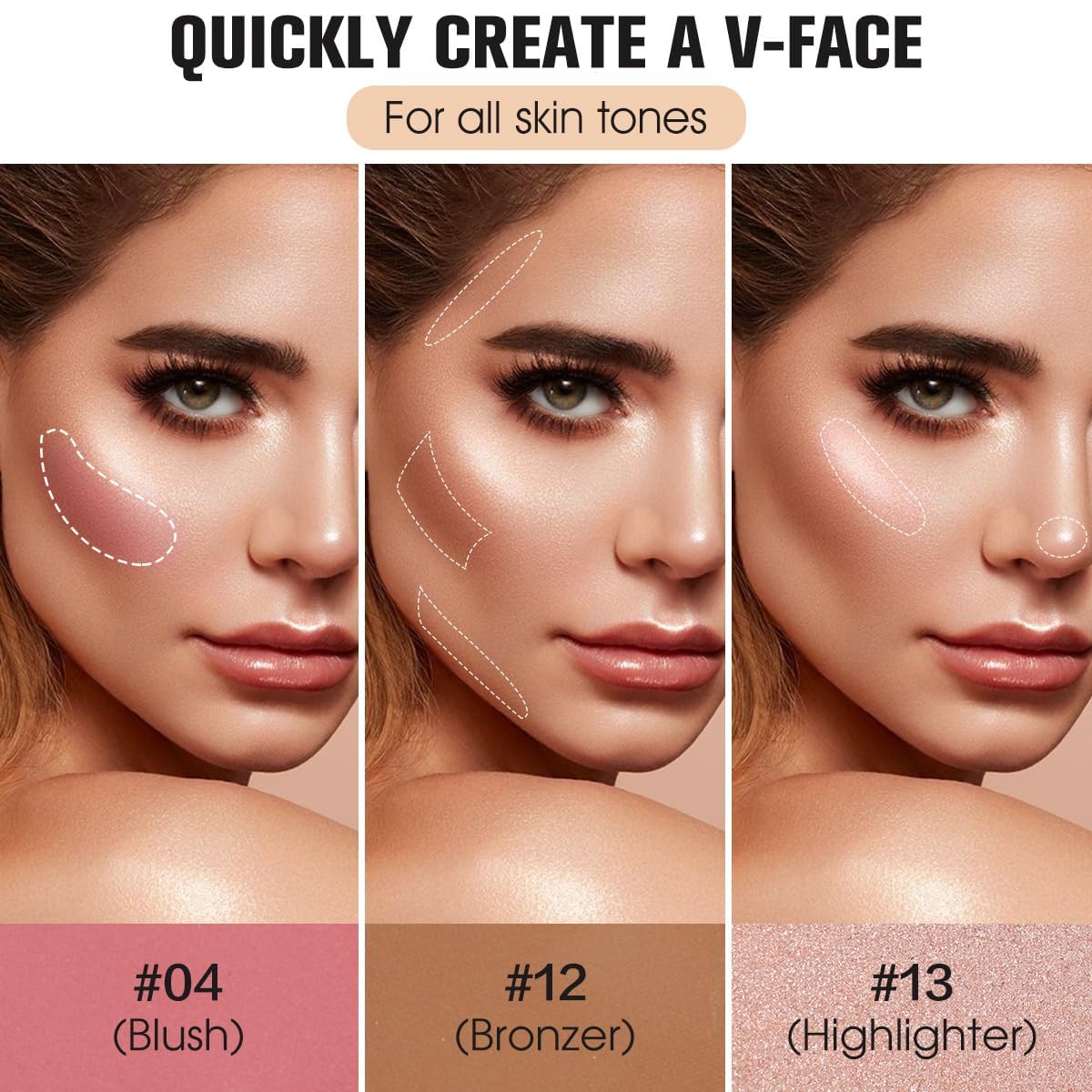 SPRINGSKY brushes detail showing bristles for precise contouring benefit