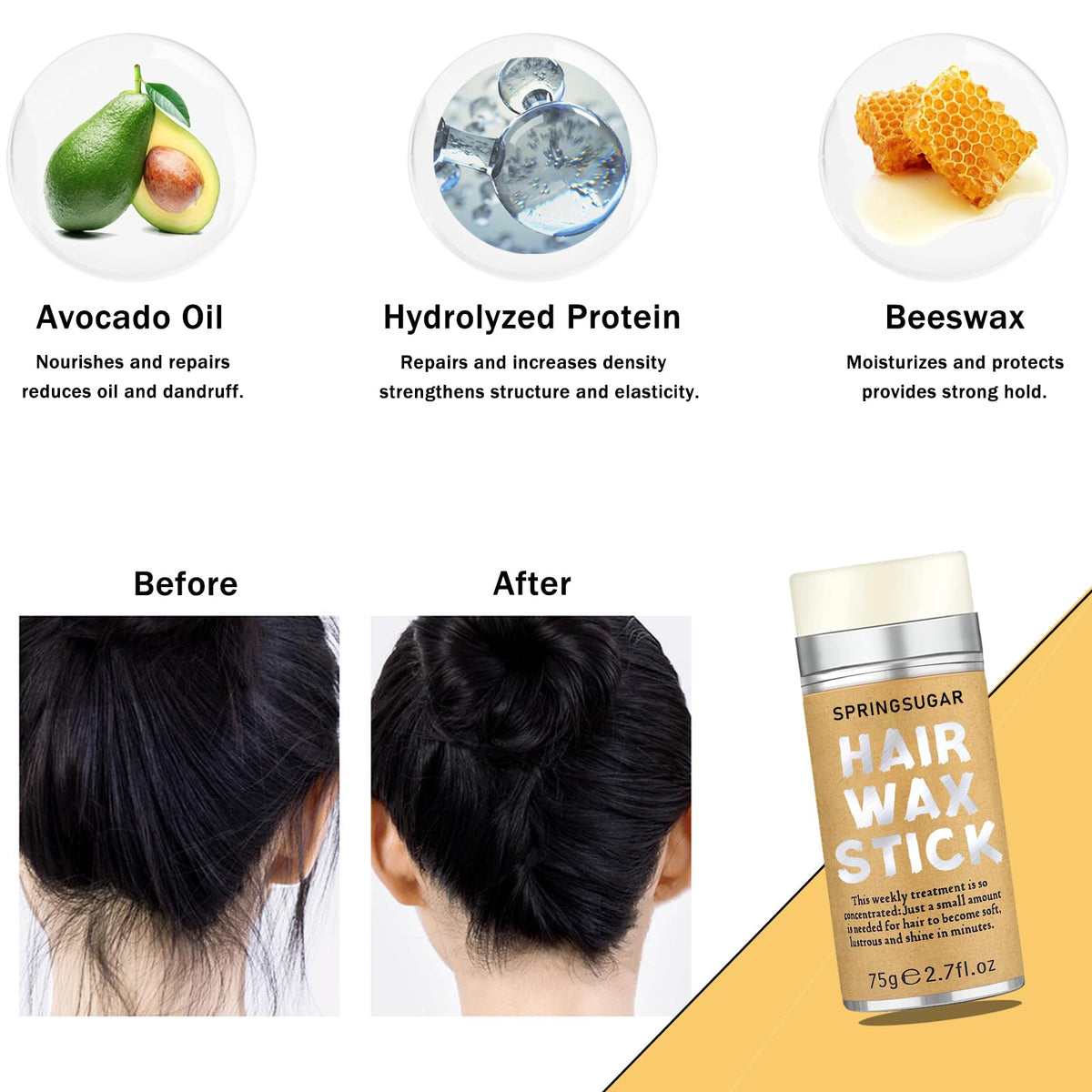 SPRINGSUGAR finishing stick detail providing smooth shine