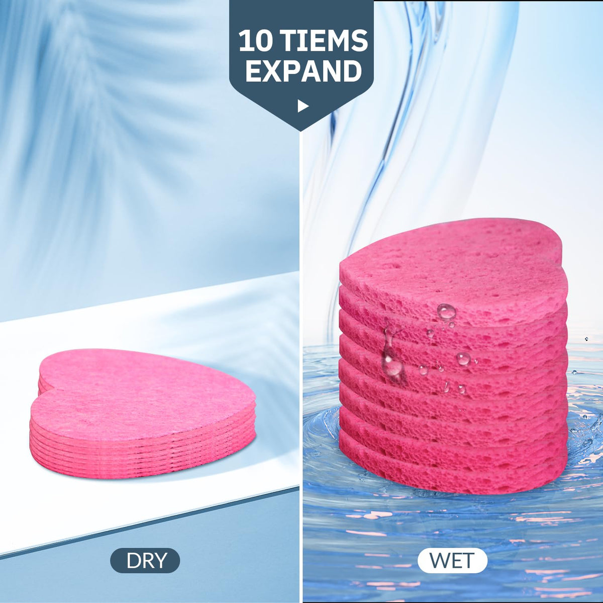 Spunspon sponge with cleanser demonstrating effective makeup and residue removal