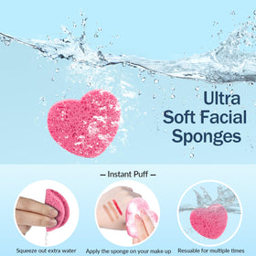 Spunspon sponges packed inside travel pouch ideal for flights and on-the-go skincare