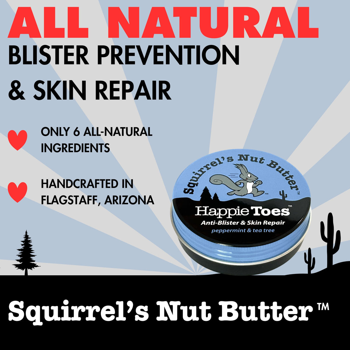 Squirrel's Nut Butter open tin revealing creamy salve texture for quick absorption