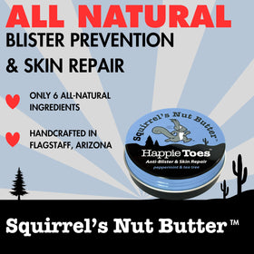 Squirrel's Nut Butter open tin revealing creamy salve texture for quick absorption