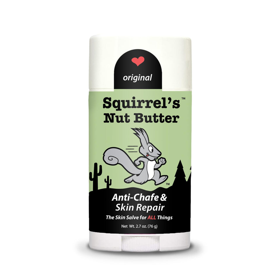 Squirrel's Nut Butter front tube view shows compact, portable protection