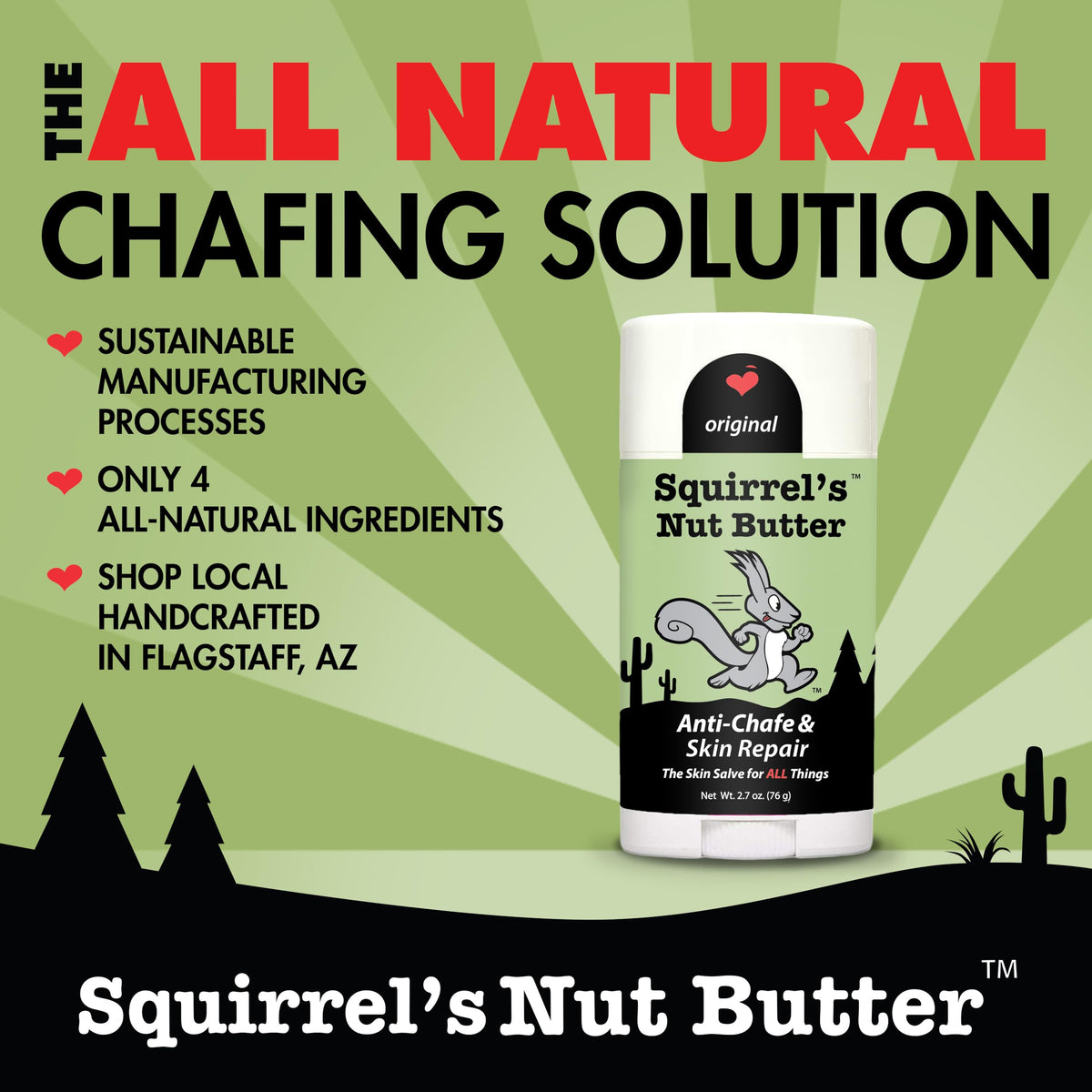 Squirrel's Nut Butter open cap and solid balm texture for easy application