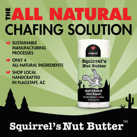 Squirrel's Nut Butter open cap and solid balm texture for easy application