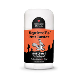 Squirrel's Nut Butter front packaging showing ingredients and size benefit