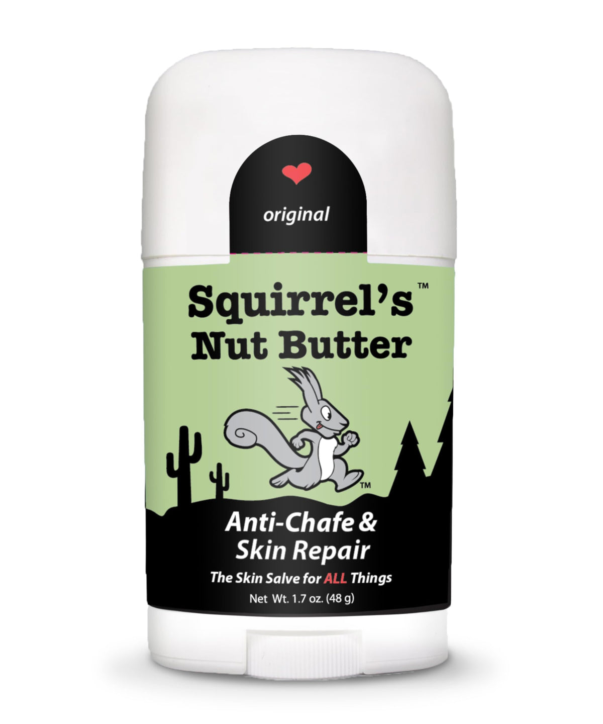 Squirrel's Nut Butter front packaging showing stick and branding advantage