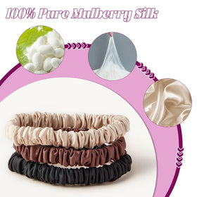 Srevela scrunchie worn on wrist for convenience and gentle storage benefit