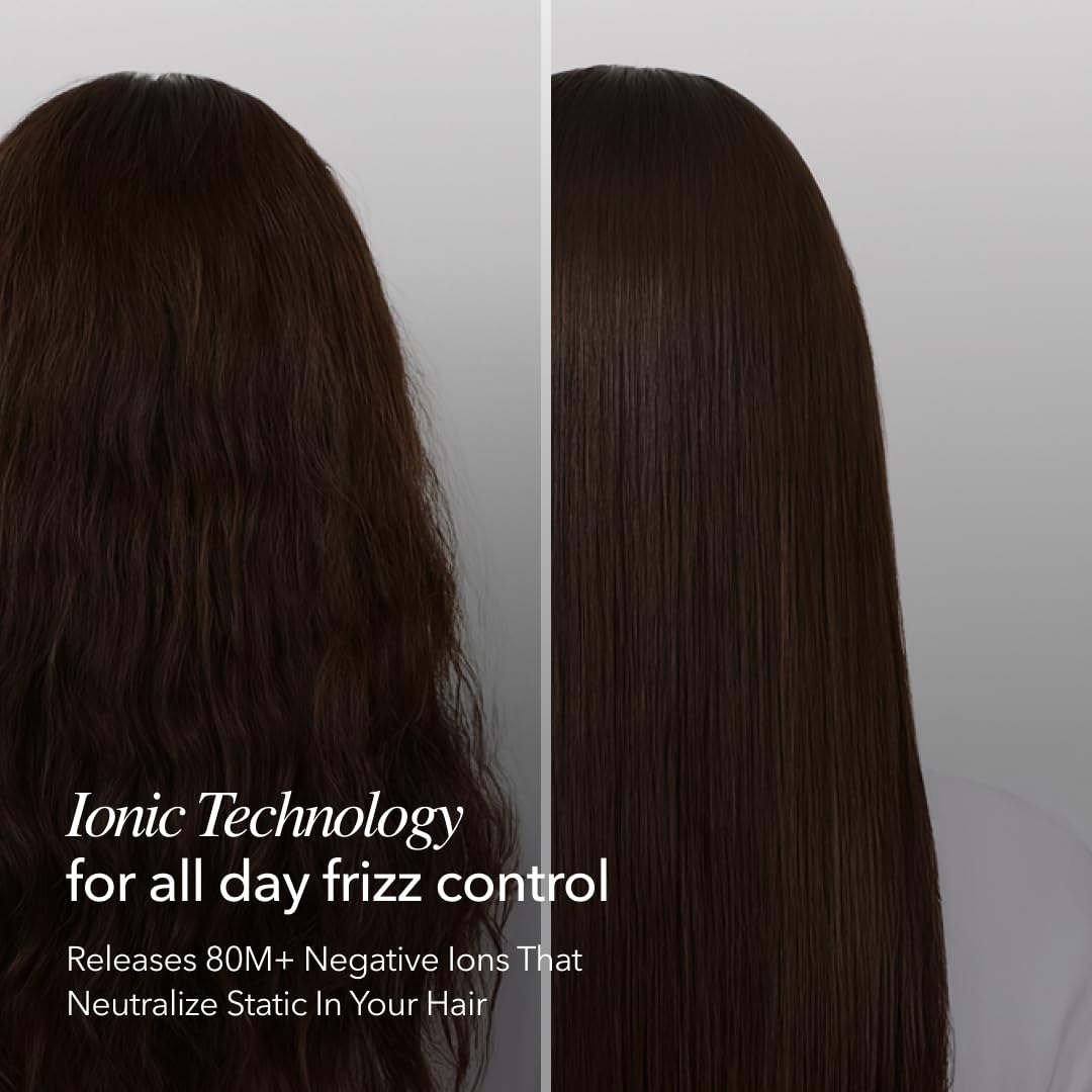 Skin Research Institute StyleQ in use smoothing hair for frizz-free, shiny results