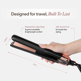 Skin Research Institute StyleQ held against a ruler showing compact size and portability