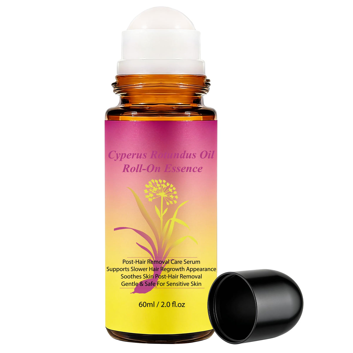 SRIOIO front packaging showing bottle and label, clear benefit of natural hair reduction