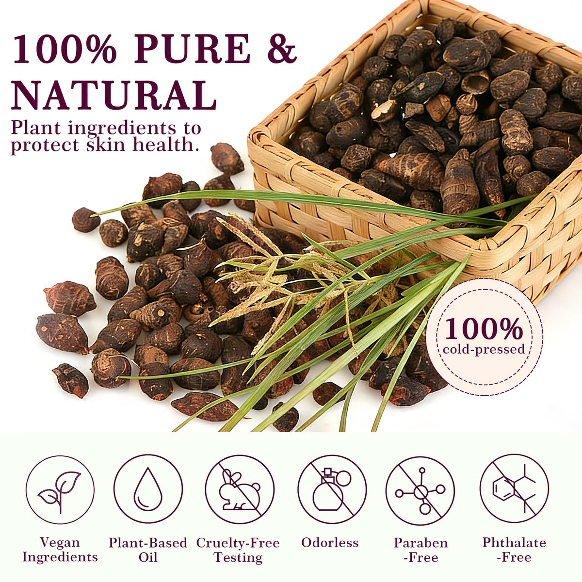 SRIOIO label close-up with ingredient list, transparency and ingredient clarity benefit